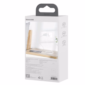 Baseus Simple Wisdom Data Kaapeli Kit USB to Lightning 2.4A (2PCS/Set) 1.5m valkoinen