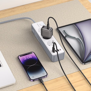 Borofone Power strip BAC9 - 3 outlets 240V + 3xUSB + Type C - PD 20W 2 metres black