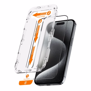 Crong EasyShield 2-Pack karkaistut näytönsuojalasit iPhone 15 Pro Max -laitteelle, 2 kpl