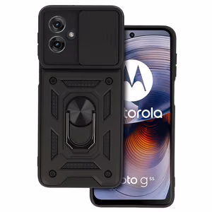 Slide Camera Armor Suojakuori Motorola Moto G55 5G:lle musta