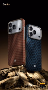Benks Magnetic Armor Air Armor Grid Kevlar suojakuori Metal Frame 600D (0069) iPhone 17 Pro:lle oranssi