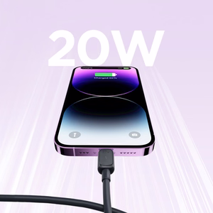 Joyroom Multi-Color Series A14 USB-C / Lightning Kaapeli 20W 1.2m - musta