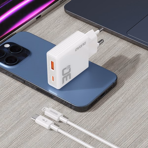 GaN Dudao A30EUL 30W USB-A / USB-C Wall Charger + USB-C - Lightning Cable - White