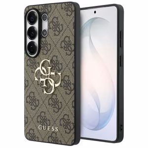 Guess 4G Big Metal Logo Suojakuori Samsung Galaxy S26 Ultra ruskea