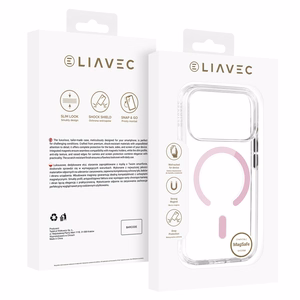 Liavec Pure -suojakuori kameran ohjauspainikkeella mallille iPhone 18 Pro Max/17 Pro Max, vaaleanpunainen
