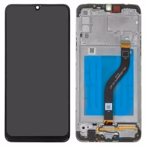 LCD näyttö Samsung A207F A20s kosketusnäytöllä ja kehyksellä musta alkuperäinen