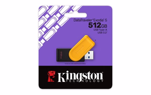 Kingston Technology DataTraveler 512GB kannettava USB 3.2 Gen 1 Exodia S (musta/keltainen)