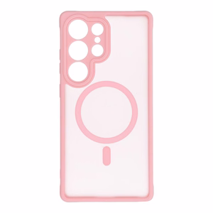Suojakuori Samsung S24 FE:lle Full Matte Mag Cover yhteensopiva MagSafe vaaleanpunainen