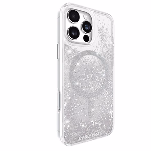 Case-Mate Waterfall MagSafe suojakuori iPhone 16 Pro Max -laitteelle, hopeanvärinen
