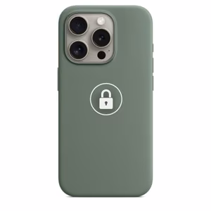 Puhelimen suojakuori "Silicone Case v2" iPhone 15 Pro:lle / Cypress / pakkauksessa