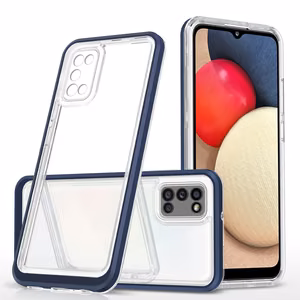 Kirkas 3in1 tapauksessa Samsung Galaxy A03s (166) kehys geeli kansi sininen