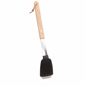 BBQ grill-cleaning brush with scraper, 44 cm