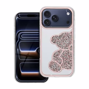 Suojakuori iPhone 17 PRO:lle Teddy Bear vaaleanpunainen