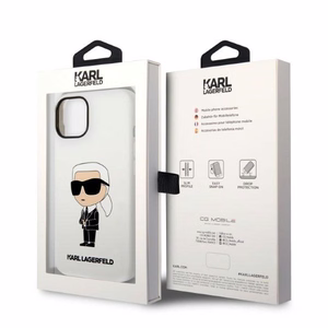 Karl Lagerfeld KLHCP14MSNIKBCH iPhone 14 Plus 6.7" kovakuori valkoinen/valkoinen Silicone Ikonik