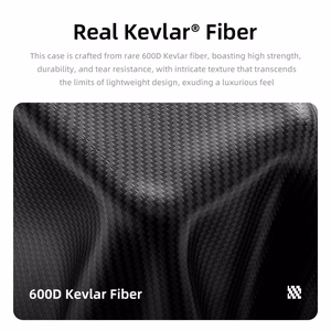 Rock Ultra Thin Aramid Fiber Kevlar 600D Suojakuori iPhone 16 Pro Max:lle musta