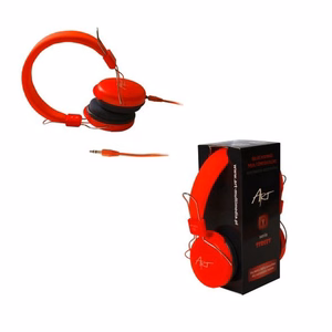 ART johdolliset kuulokkeet Jack 3,5 mm mikrofonilla AP-60A oranssi