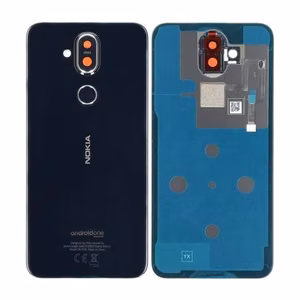 Takakansi Nokia 8.1 musta alkuperäinen (käytetty Grade B)