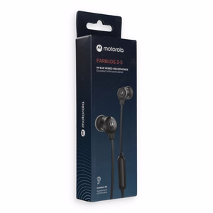 Langalliset kuulokkeet mikrofonilla MOTOROLA Earbuds 3-S musta