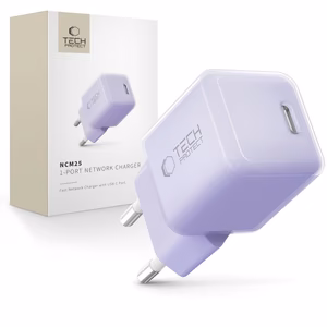 Tech-Protect NCM25 USB-C PD 25W Seinälaturi - Violetti