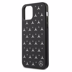 Mercedes Silver Stars kuvio Kotelo iPhone 12 Pro Max - musta - musta