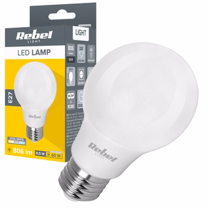 Rebel A60 E27 LED-lamppu, 8,5 W, 6500 K, 230 V