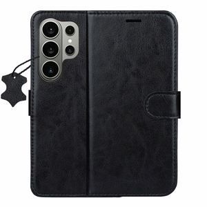 Smart Luxe nahkainen suojakuori Samsung Galaxy S26 Ultra musta