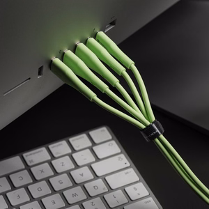 Kaapeli USB A - Lightning Forcell F-Energy 2,4A 12W Silikoninen 1 m C343 vihreä