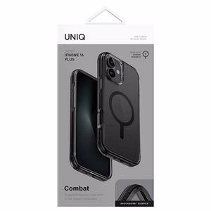 Uniq Combat kotelo iPhone 16 Plus 6.7" Magclick latauksella - musta