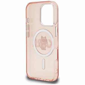Karl Lagerfeld IML Choupette Sketch Logo MagSafe Suojakuori iPhone 16 Pro - vaaleanpunainen
