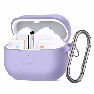 Tech-Protect Silikoninen Hook Suojakuori Samsung Galaxy Buds 3 / 3 FE / 3 Pro:lle - Violetti