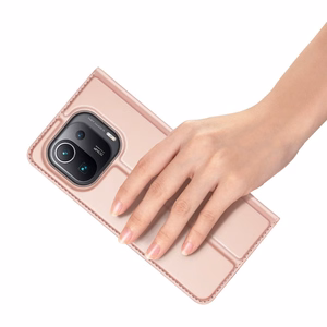 DUX DUCIS Skin Pro Kirjahylly tyyppi tapauksessa Xiaomi Mi 11 Pro vaaleanpunainen