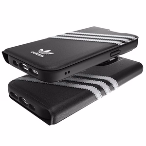 Adidas OR Booklet Case PU iPhone 14 Pro musta/valkoinen 50196