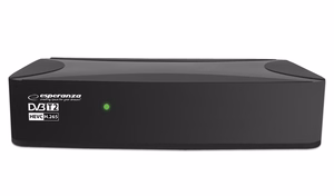 Esperanza EV108R – DVB-T2 H.265/HEVC -digitaalinen antenniverkon vastaanotin, musta