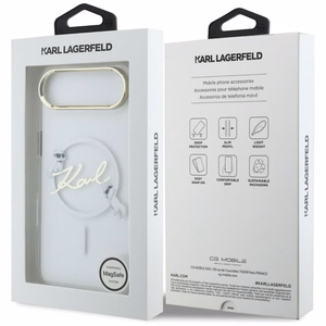 Karl Lagerfeld IML Choupettes Karl Script Logo MagSafe iPhone Air Case - Clear