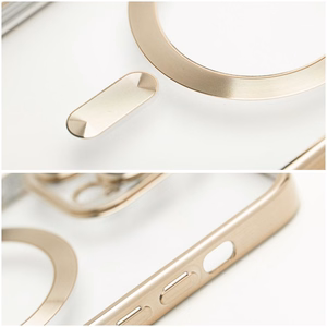 Suojakuori Samsung A37:lle Electro Mag Cover yhteensopiva MagSafe kultainen