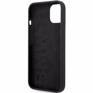 BMW BMHMP14SSILBK2 Suojakuori iPhone 14:lle - musta Signature Liquid Silicone MagSafe