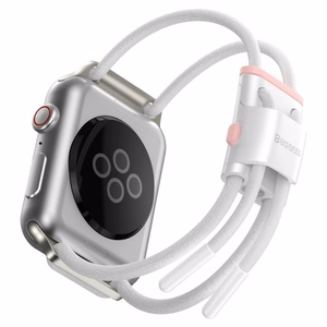 Band Baseus "Lets go" for Apple Watch Series 42 / 44mm White/Pink