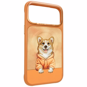 Nimmy Gentle Pets Series Dog MagSafe Suojakuori iPhone 17 Pro - Oranssi