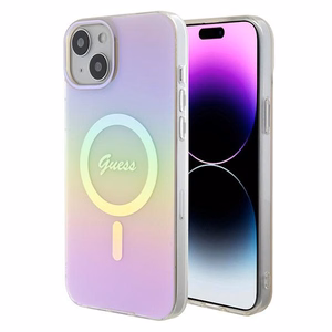 Guess GUHMP15MHITSP iPhone 15 Plus 6.7" pink/pink hardcase IML Iridescent MagSafe