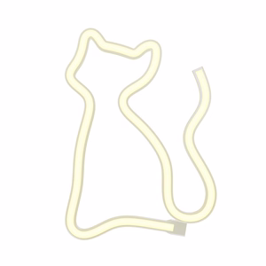 Neon LED-valo CAT lämmin valkoinen Bat + USB FLNE03 Forever Light