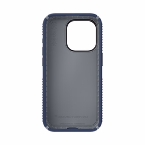 Speck Presidio2 Grip suojakuori iPhone 15 Pro -laitteelle, Coastal Blue / Dust Grey -värinen