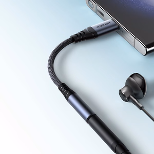 Joyroom SY-C01 USB-C DAC sovitin 3.5 mm mini jack - musta