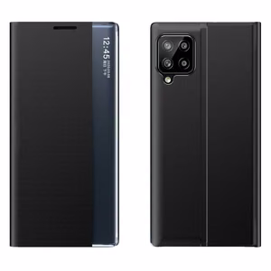 Sleep Case Kirjahylly Tyyppi Kotelo Smart Window Samsung Galaxy A22 4G musta