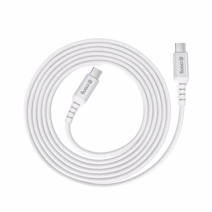 Crong Armor Link USB-C–USB-C-kaapeli, 0,25 m, 60 W PD, 3 A, valkoinen