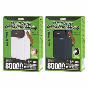 External battery Power Bank Remax RPP-566 22.5W 80000mAh grey