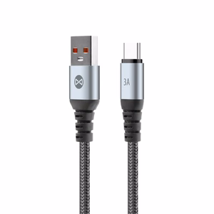 Forever Braix kaapeli USB - USB-C 1,0 m 3A musta