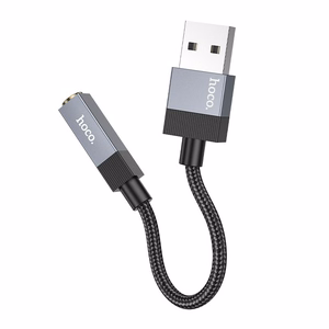 Adapter AUX USB A (male) to Jack 3,5 mm (female) Hoco UPA32D black