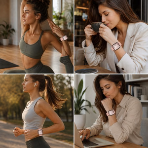 Tech-Protect Nylon Strap for Huawei Watch Fit 3 / 4 / 4 Pro / 5 / 5 Pro - Pink