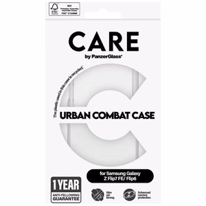 CARE by PanzerGlass Flagship Urban Combat suojakuori Samsung Galaxy Z Flip 7 FE / Flip 6 - läpinäkyvä