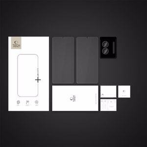 Karkaistu lasi Tech-Protect Glass Set+ 3-pack Samsung Galaxy S25 Edge:lle - läpinäkyvä